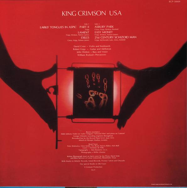 Back, King Crimson - USA